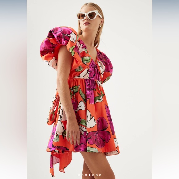 NWT Aje Gretta Bow Back Mini Dress - Picture 3 of 14